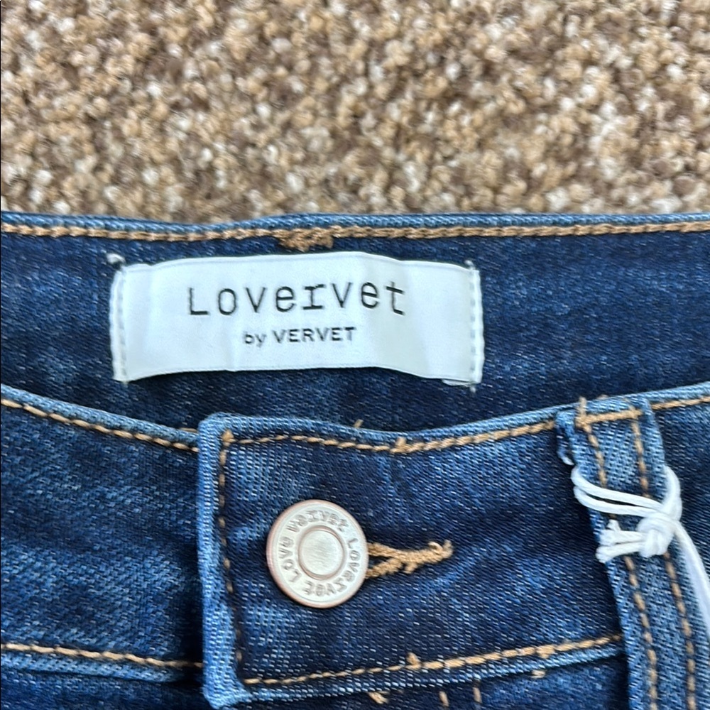 Lovervet Dark Wash Blue Flare Jeans - Women's Wide Leg - Picture 2 of 9